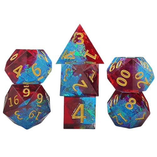 Gemischte Farbe Polyedrale Würfelharz Würfel Set Perfekt Für RPGs Und Brettspiele Für Cube Game Enthusiasts Abenteuer von JSGHGDF