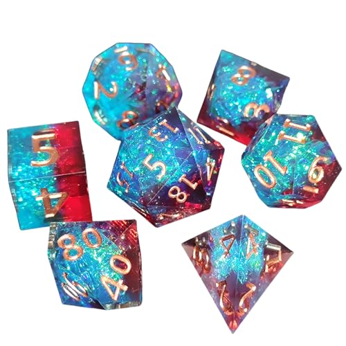Gemischte Farbe Polyedrale Würfelharz Würfel Set Perfekt Für RPGs Und Brettspiele Für Cube Game Enthusiasts Abenteuer von JSGHGDF