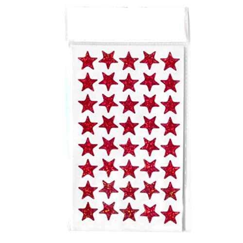 JSGHGDF 10 Stücke/Box Kinder Goldplattierte Auszeichnung Glitzer Aufkleber Lehrerin Lob Label Award Fünfzüßiger Star Gold Aufkleber Geschenk von JSGHGDF