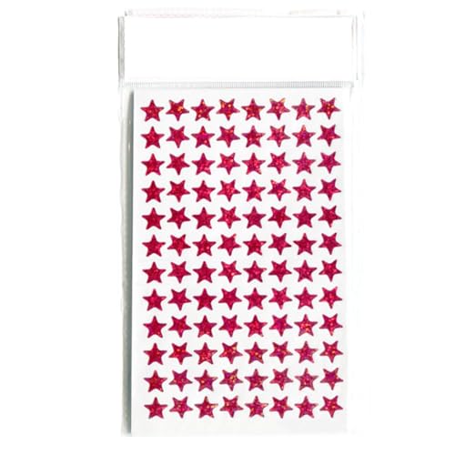JSGHGDF 10 Stücke/Box Kinder Goldplattierte Auszeichnung Glitzer Aufkleber Lehrerin Lob Label Award Fünfzüßiger Star Gold Aufkleber Geschenk von JSGHGDF