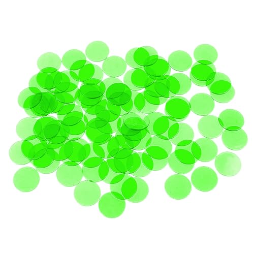 JSGHGDF 100pcs Counting Colored Chip Clear Math Game Marker Mathematikspielzeug Bingo Chip Plastikmarker Zähler von JSGHGDF