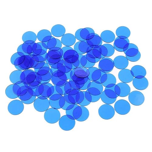 JSGHGDF 100pcs Counting Colored Chip Clear Math Game Marker Mathematikspielzeug Bingo Chip Plastikmarker Zähler von JSGHGDF