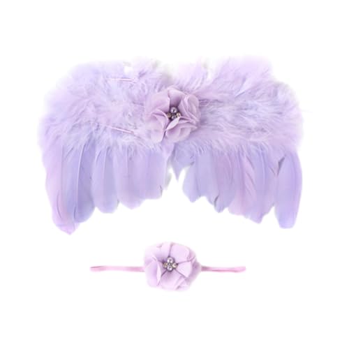 JSGHGDF 2 x Foto-Requisiten für Neugeborene, Flügel und Blume, Stirnband, Kopfschmuck, Baby-Fotoshooting-Requisiten, Säuglingskostüm JSGHGDF 2 x Foto-Requisiten für Neugeborene, Flügel und Blume, Stirnband, Kopfschmuck, Baby-Fotoshooting-Requisiten, Säuglingskostüm von JSGHGDF