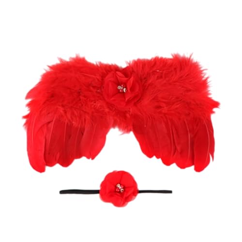 JSGHGDF 2 x Foto-Requisiten für Neugeborene, Flügel und Blume, Stirnband, Kopfschmuck, Baby-Fotoshooting-Requisiten, Säuglingskostüm JSGHGDF 2 x Foto-Requisiten für Neugeborene, Flügel und Blume, Stirnband, Kopfschmuck, Baby-Fotoshooting-Requisiten, Säuglingskostüm von JSGHGDF