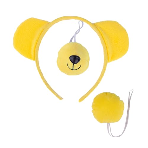 JSGHGDF 3/3/4/5 Waschbär Kostümzubehör Set Waschbär Ohren Stirnband Schnauze Handschuhe Tail Accessoire Kid Kid Kostüme Geschenke von JSGHGDF
