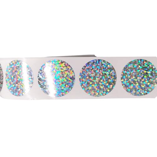 JSGHGDF 300 Pack Tragbare Kratzer Beweisaufkleber Selbstkleber Zubehör Zum Erstellen Von Customes Verlosung Tickets Und Karten Silber von JSGHGDF