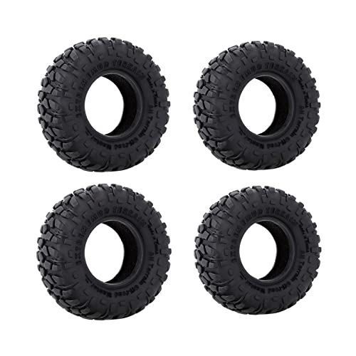 JSGHGDF 4pcs Kletterwagen Reifen 1 Radreifen Langlebige Gummi Rock Reifen Für 1:24 Crawler Car Toy SCX24 90081 Sett von JSGHGDF