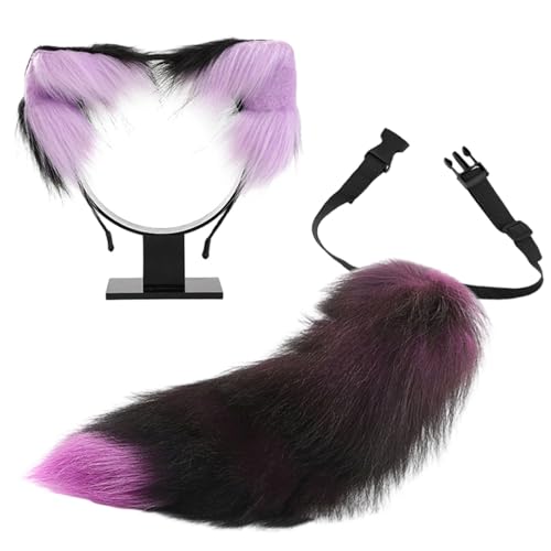 JSGHGDF Animal Rollenspiel Outfit Set Pelztier Schwanzkostüm Und Plüschohrstirnband Für Frauen Halloween Cosplay Tierkostüm JSGHGDF Animal Rollenspiel Outfit Set Pelztier Schwanzkostüm Und Plüschohrstirnband Für Frauen Halloween Cosplay Tierkostüm von JSGHGDF