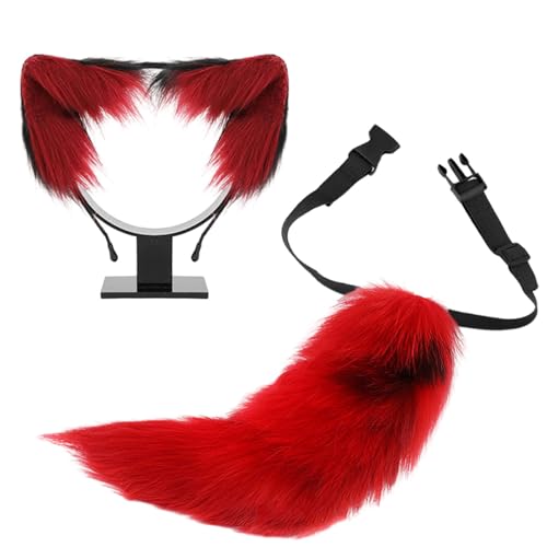 JSGHGDF Animal Rollenspiel Outfit Set Pelztier Schwanzkostüm Und Plüschohrstirnband Für Frauen Halloween Cosplay Tierkostüm JSGHGDF Animal Rollenspiel Outfit Set Pelztier Schwanzkostüm Und Plüschohrstirnband Für Frauen Halloween Cosplay Tierkostüm von JSGHGDF
