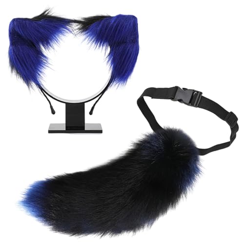 JSGHGDF Animal Rollenspiel Outfit Set Pelztier Schwanzkostüm Und Plüschohrstirnband Für Frauen Halloween Cosplay Tierkostüm JSGHGDF Animal Rollenspiel Outfit Set Pelztier Schwanzkostüm Und Plüschohrstirnband Für Frauen Halloween Cosplay Tierkostüm von JSGHGDF