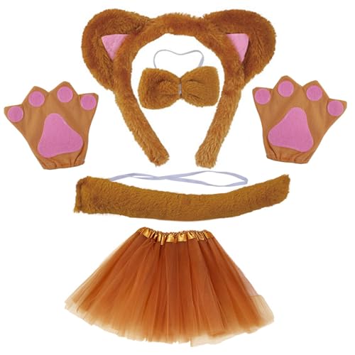 JSGHGDF Bühnenshows Kostüm-Zubehör, Plüsch-Katzenohren, Stirnband/Schwanz/Fliege, Outfit-Set für Kinder, Cosplay, Maskeraden, Party-Requisiten JSGHGDF Bühnenshows Kostüm-Zubehör, Plüsch-Katzenohren, Stirnband/Schwanz/Fliege, Outfit-Set für Kinder, Cosplay, Maskeraden, Party-Requisiten von JSGHGDF
