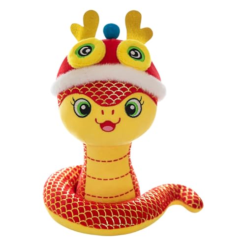 JSGHGDF Chinesisches Neujahr Plüsch Schlangenspielzeug 2025 Zodiacal Maskottchenpuppen Stofftiere Für Heimdekorse Festival Hängende Dekoration von JSGHGDF