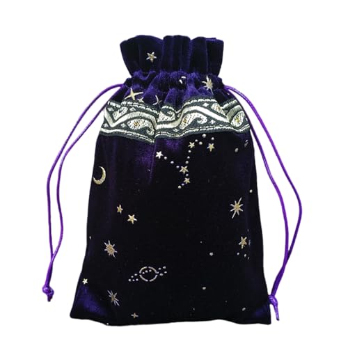 JSGHGDF Dices Storage Bag Flanell Tarot Draw Strings Bag Game Card Draw Strings Bag Schmuck Runen Beutel Organisatoren von JSGHGDF