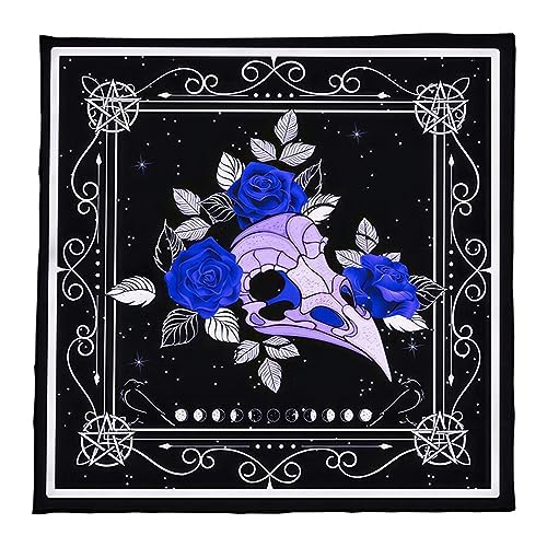 JSGHGDF Divinationen Tischdecke Schädel Vogel Astrologys Tarotkarten Tischdecke Altars Stoff Göttlichkeit Accessoire von JSGHGDF