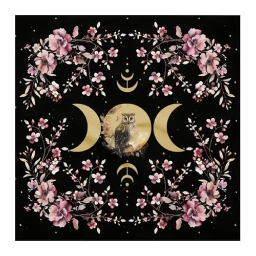 JSGHGDF Divinations Tischdecke Mond Blumenmuster Astrologie Tarotkarte Tischdecke Altars Stoffbrettspielzubehör JSGHGDF Divinations Tischdecke Mond Blumenmuster Astrologie Tarotkarte Tischdecke Altars Stoffbrettspielzubehör von JSGHGDF