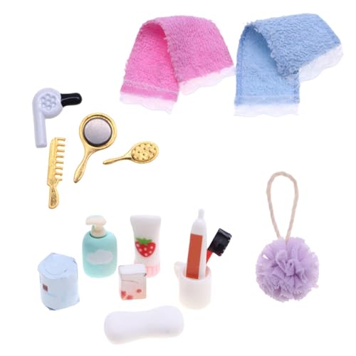 JSGHGDF Dollhouses Miniaturmodell Spielzeugpuppenhäuser Badezimmerdekorationen Accessoires Mit Shampoo Seifenspiegelkammzahnzahn JSGHGDF Dollhouses Miniaturmodell Spielzeugpuppenhäuser Badezimmerdekorationen Accessoires Mit Shampoo Seifenspiegelkammzahnzahn von JSGHGDF