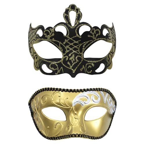 JSGHGDF Ehepaar Masquerade Maske Pailletten Maskerade Eyemask Halbgesicht Halloween Kostümmaske Für Frauen Männer Halloween Hochzeit Abschlussball JSGHGDF Ehepaar Masquerade Maske Pailletten Maskerade Eyemask Halbgesicht Halloween Kostümmaske Für Frauen Männer Halloween Hochzeit Abschlussball von JSGHGDF
