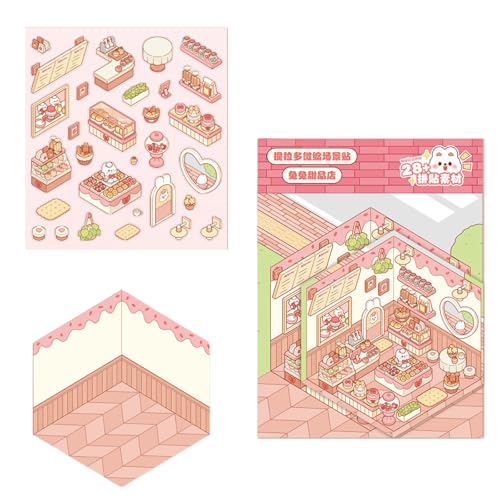 JSGHGDF Entzückende Süße Szene Crafting Aufkleber Für Scrapbook Art Projects Stressspielzeug Für Notebook Verzierung von JSGHGDF