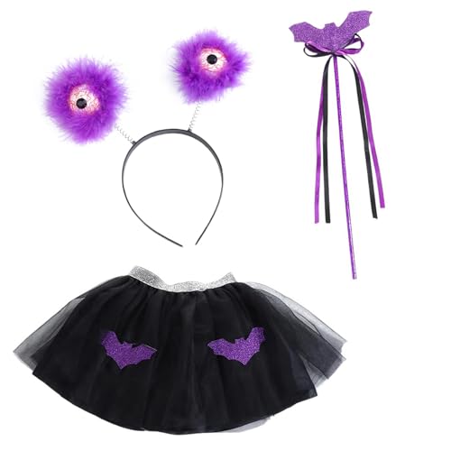 JSGHGDF Fledermausrock Gruseliger Augapfel Stirnband Zauberstabelle Kopfbedeckung Halloween Kostüme Für Halloween Cosplay JSGHGDF Fledermausrock Gruseliger Augapfel Stirnband Zauberstabelle Kopfbedeckung Halloween Kostüme Für Halloween Cosplay von JSGHGDF