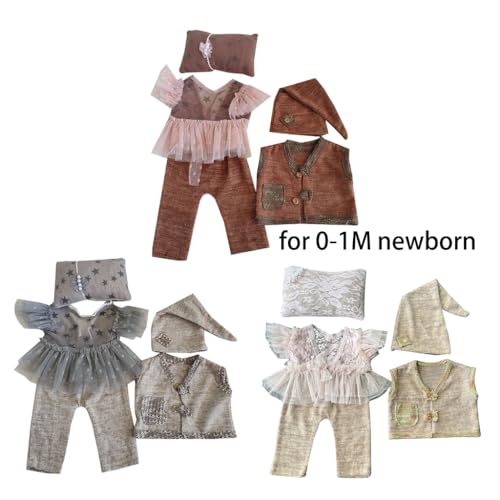 JSGHGDF Foto-Requisiten für Neugeborene, Stirnband, Hut und Spitzen-Overall, Baby-Fotografie, Kleidung, Kopfschmuck, Spitzen-Top, Weste, Kissen für Neugeborene JSGHGDF Foto-Requisiten für Neugeborene, Stirnband, Hut und Spitzen-Overall, Baby-Fotografie, Kleidung, Kopfschmuck, Spitzen-Top, Weste, Kissen für Neugeborene von JSGHGDF