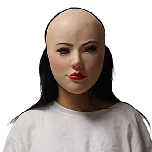 JSGHGDF Frauen-Disguise-Kopfbedeckung für Verkleidungen, Transvestiten-Kostüm, Halloween, Cosplay, für Männer, weibliche Verkleidung JSGHGDF Frauen-Disguise-Kopfbedeckung für Verkleidungen, Transvestiten-Kostüm, Halloween, Cosplay, für Männer, weibliche Verkleidung von JSGHGDF