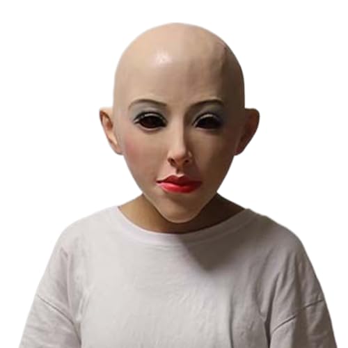 JSGHGDF Frauen-Disguise-Kopfbedeckung für Verkleidungen, Transvestiten-Kostüm, Halloween, Cosplay, für Männer, weibliche Verkleidung JSGHGDF Frauen-Disguise-Kopfbedeckung für Verkleidungen, Transvestiten-Kostüm, Halloween, Cosplay, für Männer, weibliche Verkleidung von JSGHGDF