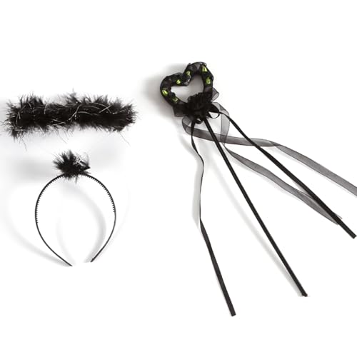 JSGHGDF Halloween Devil/Engel Kostüm Teufel/Fraiy Wing Devil Horn Stirnband Zauberstab Dämon Kostümzubehör Für Cosplay Party JSGHGDF Halloween Devil/Engel Kostüm Teufel/Fraiy Wing Devil Horn Stirnband Zauberstab Dämon Kostümzubehör Für Cosplay Party von JSGHGDF