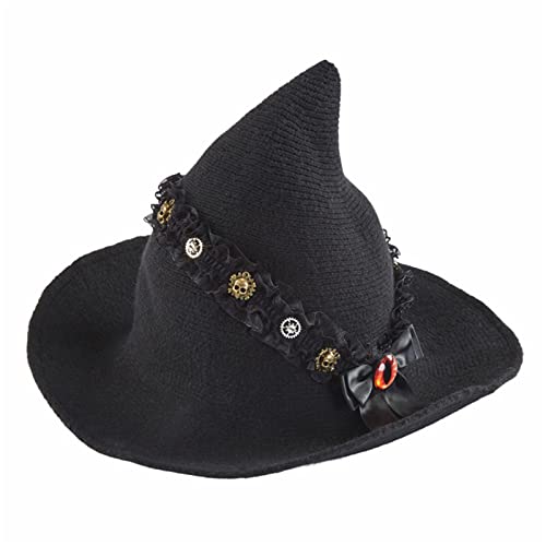JSGHGDF Halloween Hexenhut Hexenhut Hexen Party Halloween Hexenhut Zauberer Hut Wolle Hexenhut für Frauen Hexen Halloween Cosplays JSGHGDF Halloween Hexenhut Hexenhut Hexen Party Halloween Hexenhut Zauberer Hut Wolle Hexenhut für Frauen Hexen Halloween Cosplays von JSGHGDF