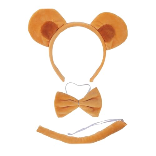 JSGHGDF Halloween Monkey Cosplay Kostüm Affen Ohrstirnband Schwanz Bowtie Kids Animals Cosplay Set Halloween Tierkleid Set Set Set JSGHGDF Halloween Monkey Cosplay Kostüm Affen Ohrstirnband Schwanz Bowtie Kids Animals Cosplay Set Halloween Tierkleid Set Set Set von JSGHGDF