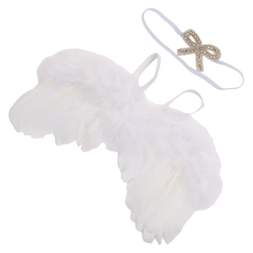 JSGHGDF Handgefertigtes Foto-Requisiten-Set für Neugeborene, Babyflügel und Stirnband, weich und atmungsaktiv, für Neugeborene, Foto-Kostüm für Mädchen JSGHGDF Handgefertigtes Foto-Requisiten-Set für Neugeborene, Babyflügel und Stirnband, weich und atmungsaktiv, für Neugeborene, Foto-Kostüm für Mädchen von JSGHGDF