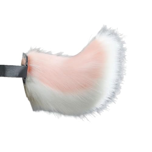 JSGHGDF Hasen Ohren Stirnband Kunstpelze Schwanz Ohren Stirnbänder Kurze Hasen Heck Halloween Cosplay Kostüm Bunnies Kostüm von JSGHGDF