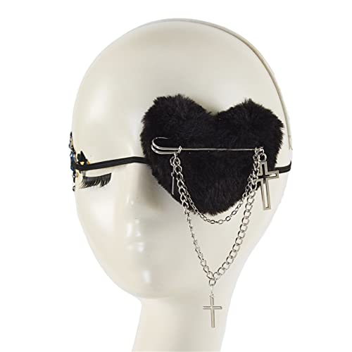 JSGHGDF Herzförmige Augenmaske Halloween Cosplay Eyepatch Büro Clip Eyepatch Gothic Eyepatch Mit Kettenpiratenzubehör JSGHGDF Herzförmige Augenmaske Halloween Cosplay Eyepatch Büro Clip Eyepatch Gothic Eyepatch Mit Kettenpiratenzubehör von JSGHGDF