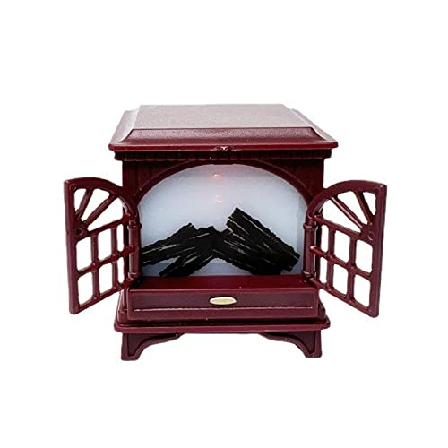 JSGHGDF Kamin Mit LED Licht Miniaturmöbeln Für 1/12 Skala Esszimmer Accessoires von JSGHGDF