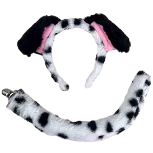 JSGHGDF Kinder Halloween Hunde Kostüm Set Cosplay Kostüme Hund Ohren Stirnband Bowtie Schwanz Und Nase Für Kid Girl Halloween JSGHGDF Kinder Halloween Hunde Kostüm Set Cosplay Kostüme Hund Ohren Stirnband Bowtie Schwanz Und Nase Für Kid Girl Halloween von JSGHGDF