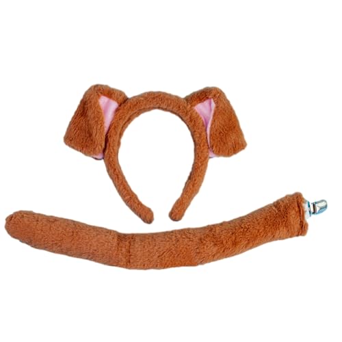 JSGHGDF Kinder Halloween Hunde Kostüm Set Cosplay Kostüme Hund Ohren Stirnband Bowtie Schwanz Und Nase Für Kid Girl Halloween JSGHGDF Kinder Halloween Hunde Kostüm Set Cosplay Kostüme Hund Ohren Stirnband Bowtie Schwanz Und Nase Für Kid Girl Halloween von JSGHGDF