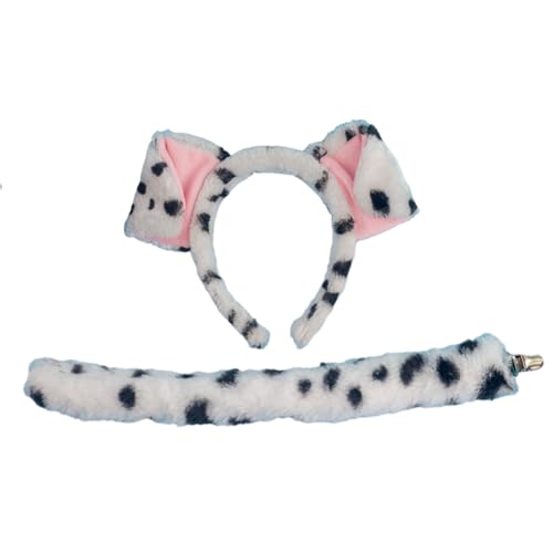 JSGHGDF Kinder Halloween Hunde Kostüm Set Cosplay Kostüme Hund Ohren Stirnband Bowtie Schwanz Und Nase Für Kid Girl Halloween JSGHGDF Kinder Halloween Hunde Kostüm Set Cosplay Kostüme Hund Ohren Stirnband Bowtie Schwanz Und Nase Für Kid Girl Halloween von JSGHGDF
