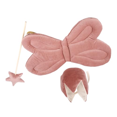JSGHGDF Kinder Mädchen Kostüm Zubehör Set Krönte Kopfbedeckung Stern Zauberstab und Flügel für Partys und Bühnenauftritte JSGHGDF Kinder Mädchen Kostüm Zubehör Set Krönte Kopfbedeckung Stern Zauberstab und Flügel für Partys und Bühnenauftritte von JSGHGDF