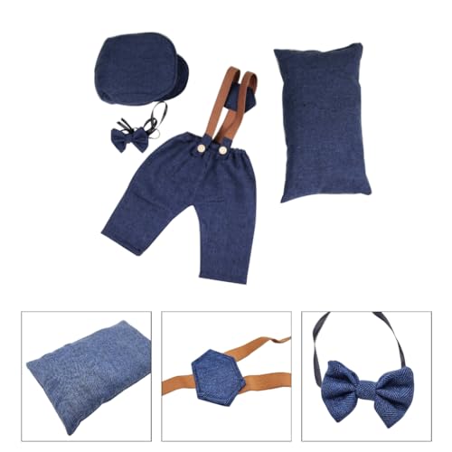 JSGHGDF Kostüm für Neugeborene, Fotografie, Kleidung, Vintage-Stil, Uniform, Hut, Strumpfhose, Foto-Requisiten, Foto-Posierungskissen JSGHGDF Kostüm für Neugeborene, Fotografie, Kleidung, Vintage-Stil, Uniform, Hut, Strumpfhose, Foto-Requisiten, Foto-Posierungskissen von JSGHGDF