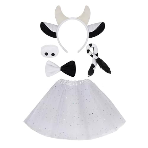 JSGHGDF Kuh Rollenspiel Outfit Accessoires Halloween Tierkostüm Für Jungen Mädchen Kinder Erwachsene Halloween Geburtstag Cosplay Party JSGHGDF Kuh Rollenspiel Outfit Accessoires Halloween Tierkostüm Für Jungen Mädchen Kinder Erwachsene Halloween Geburtstag Cosplay Party von JSGHGDF