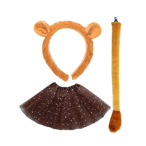 JSGHGDF Löwen Kostüm Tierische Ohren Und Schwanz Set Löwen Kostüme Accessoires Ohren Stirnband Schwanz Bowtie Halloween Cosplay Requisiten JSGHGDF Löwen Kostüm Tierische Ohren Und Schwanz Set Löwen Kostüme Accessoires Ohren Stirnband Schwanz Bowtie Halloween Cosplay Requisiten von JSGHGDF