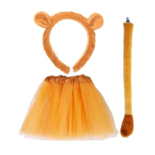 JSGHGDF Löwen Kostüm Tierische Ohren Und Schwanz Set Löwen Kostüme Accessoires Ohren Stirnband Schwanz Bowtie Halloween Cosplay Requisiten JSGHGDF Löwen Kostüm Tierische Ohren Und Schwanz Set Löwen Kostüme Accessoires Ohren Stirnband Schwanz Bowtie Halloween Cosplay Requisiten von JSGHGDF