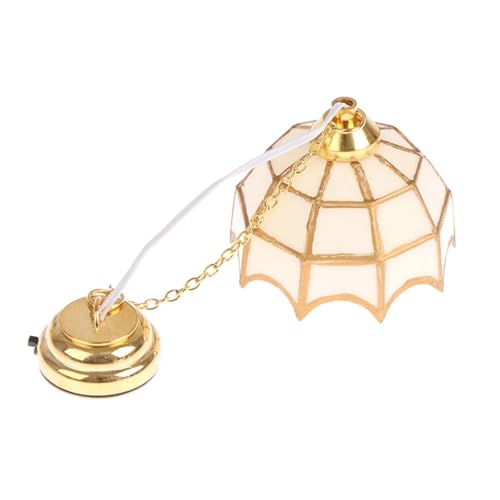 JSGHGDF Miniatur 1/12 Skala Gold Deckenleuchte Kronleuchter Für Dollhouses Interiors Dekoratives Zubehör Displatzmodelllampe JSGHGDF Miniatur 1/12 Skala Gold Deckenleuchte Kronleuchter Für Dollhouses Interiors Dekoratives Zubehör Displatzmodelllampe von JSGHGDF