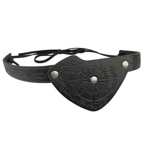 JSGHGDF Mittelalterliche Piraten Augen Patches Vintage Geprägte Ledermaske Mittelalterlich Kostümzubehör Für Männer Halloween Rollenspiele Cosplay Patches JSGHGDF Mittelalterliche Piraten Augen Patches Vintage Geprägte Ledermaske Mittelalterlich Kostümzubehör Für Männer Halloween Rollenspiele Cosplay Patches von JSGHGDF