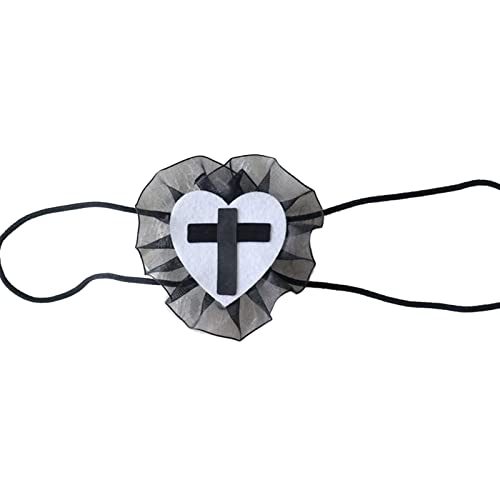 JSGHGDF Nettes Cartoon Anime Cosplay Kostüm Mit Leuchten Crucifix Embroidery Single Eye Maske Blindfold Geschenk Für Frauen Und Mädchen von JSGHGDF