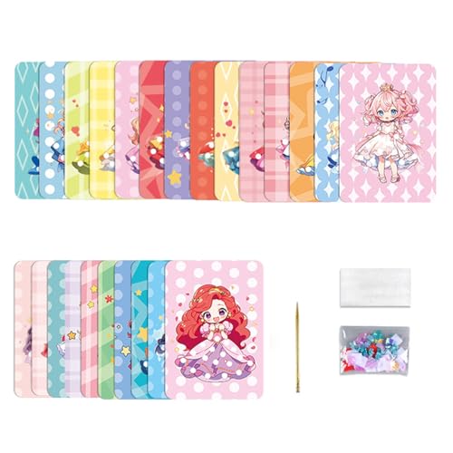 JSGHGDF Prinzessin Dress Up Poking Book Kreatives Aktivität Set Für Mädchen Mit Farbenfrohen Kleidungsdressingspielen Mädchen von JSGHGDF