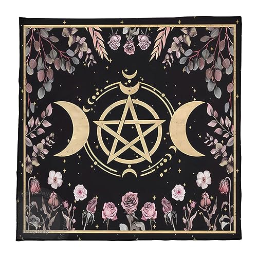 JSGHGDF Quadratische Flannelette Tarot Stoffbriefsspielpolster Astrologische Orakleholde Tischabdeckungskarte Matte Göttliche Tischdecke von JSGHGDF