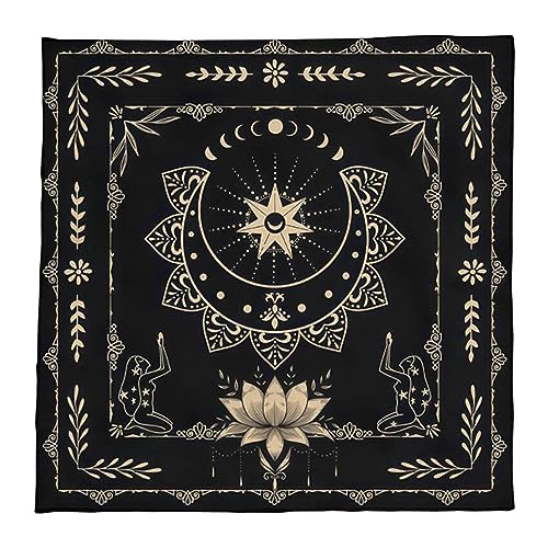 JSGHGDF Quadratische Flannelette Tarot Stoffbriefsspielpolster Astrologische Orakleholde Tischabdeckungskarte Matte Göttliche Tischdecke von JSGHGDF