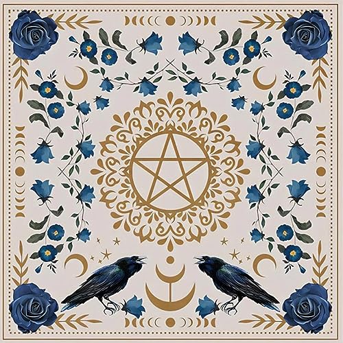 JSGHGDF Quadratische Flannelette Tarot Stoffbriefsspielpolster Astrologische Orakleholde Tischabdeckungskarte Matte Göttliche Tischdecke von JSGHGDF