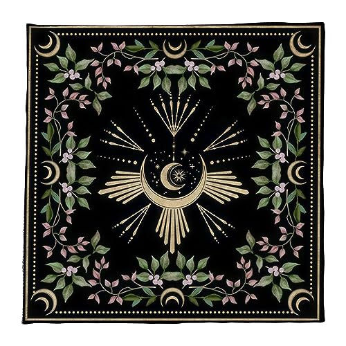 JSGHGDF Quadratische Flannelette Tarot Stoffbriefsspielpolster Astrologische Orakleholde Tischabdeckungskarte Matte Göttliche Tischdecke von JSGHGDF