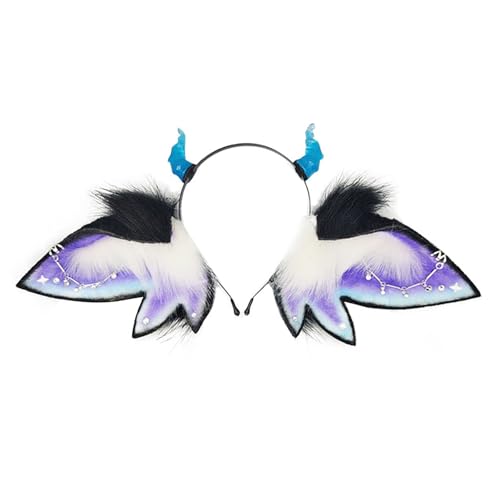 JSGHGDF Realistisches Tierohren-Haarband, Halloween-Kostüm, Zubehör, Festival, Kostüm-Ohren für Fotografie und Festival, Geschenke, Party-Kopfbedeckung von JSGHGDF